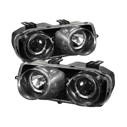 Spyder Acura Integra 94-97 Projector Headlights LED Halo -Black High - 5008671