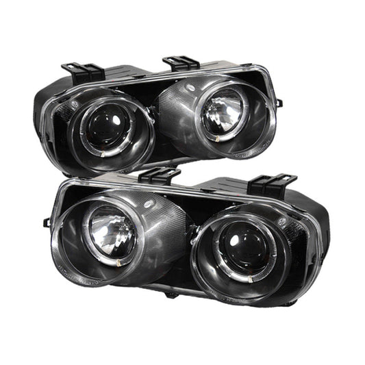 Spyder Acura Integra 94-97 Projector Headlights LED Halo -Black High - 5008671