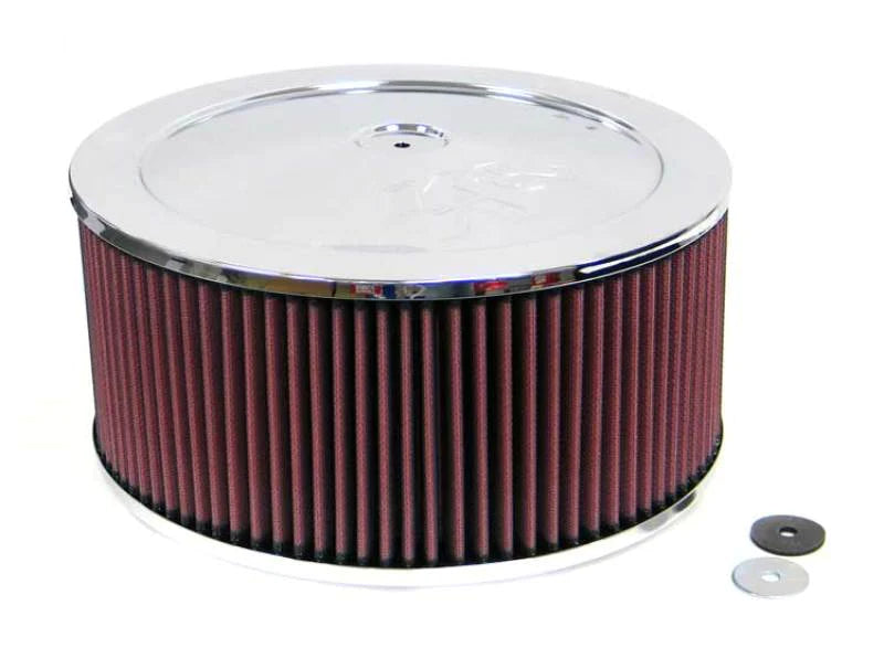 K&N 14in. Red Custom Air Cleaner Assembly - 5.125in. Flange - 60-1210