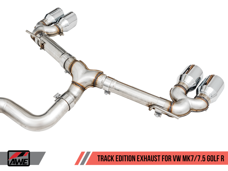 AWE Tuning MK7.5 Golf R Track Edition Exhaust w/Chrome Silver - 3015-42140-C-Dub Tech