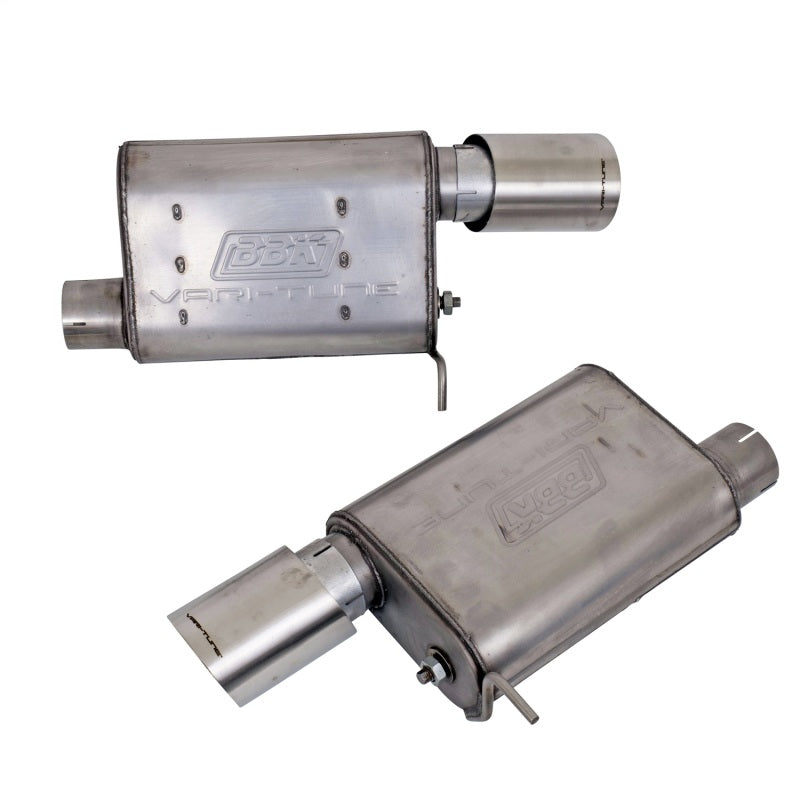 BBK Vari-Tune Axle Back Exhaust Kit 2 Adjustable Performance Mufflers - 41065-C-Dub Tech