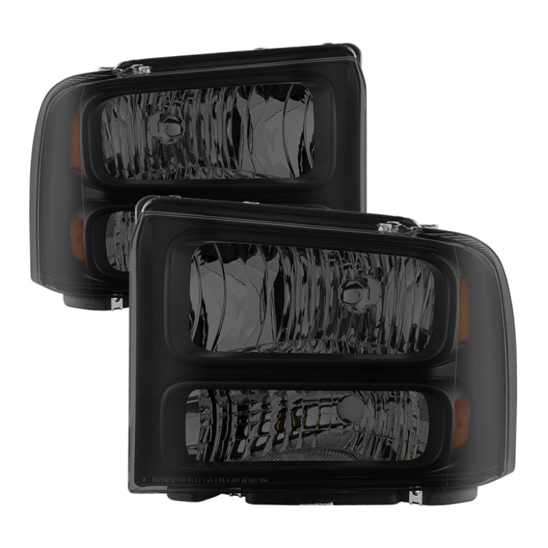 Xtune Ford F250 F350 F450 Superduty Excursion 99-04 Headlights Black - 9033001