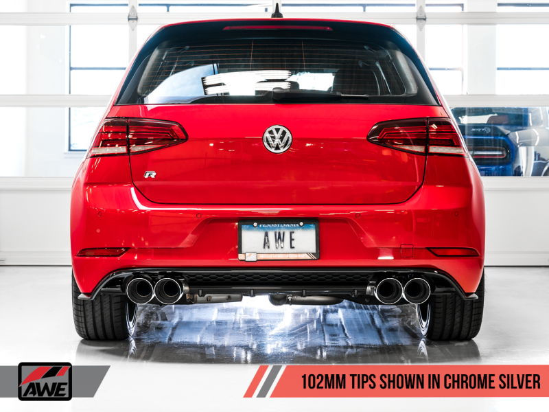 AWE Tuning Volkswagen Golf R MK7.5 SwitchPath Exhaust w/Chrome Silver - 3025-42066-C-Dub Tech