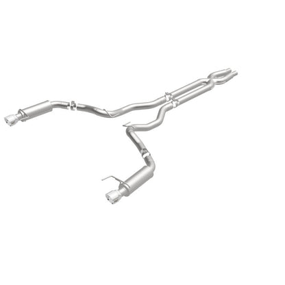 MagnaFlow Cat Back, SS, 3in, Competition, Dual Split Polished 4.5in - 19101