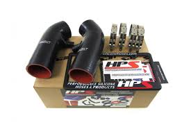 HPS Performance Black Reinforced Silicone Post MAF Air Intake Hose Kit For Nissan 07-08 350Z 3.5L VQ35HR