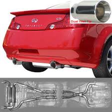 Stillen Cat-Back Exhaust 03-07 G35 Coupe - Dual Wall Tips - Stainless