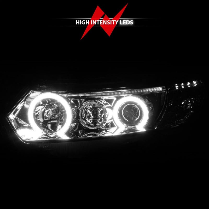 ANZO 2006-2011 Honda Civic Projector Headlights w/ Halo Chrome (CCFL) - 121061