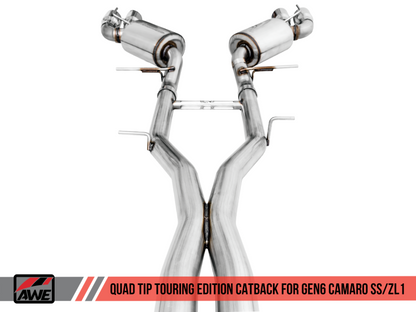 AWE Tuning 16-19 Chevy Camaro SS Non-Res Cat-Back Exhaust -Touring - 3020-42068-C-Dub Tech