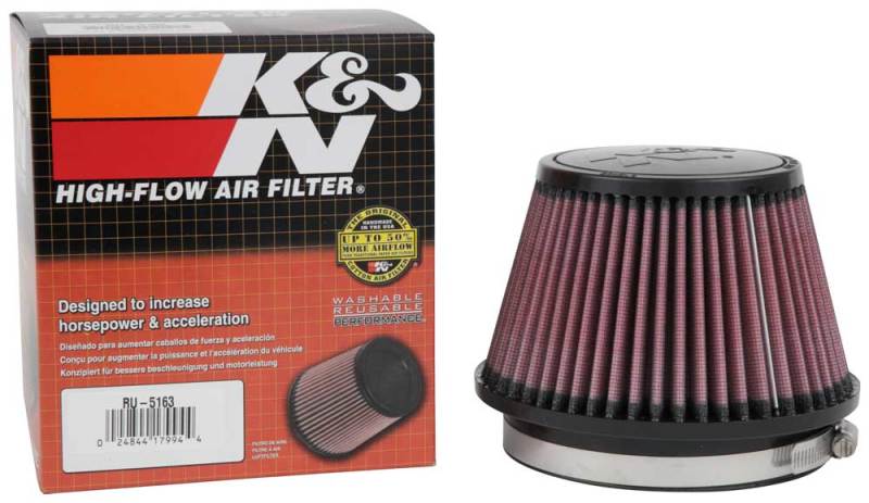 K&N Universal Rubber Filter 5in Flange ID x 6.5in Base - RU-5163