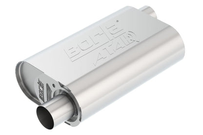 Borla CrateMuffler Stock SBC 283/327/350 ATAK 2.25in Offset/Offset 14inx4.35inx9in Oval - 400847