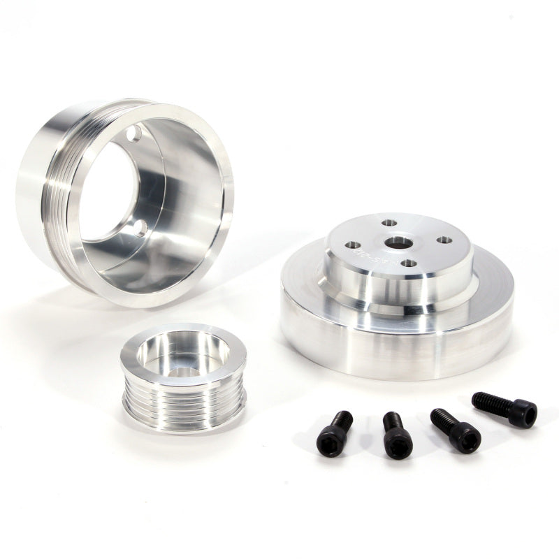 BBK 86-93 Mustang 5.0 Underdrive Pulley Kit - Lightweight CNC - 1553-C-Dub Tech