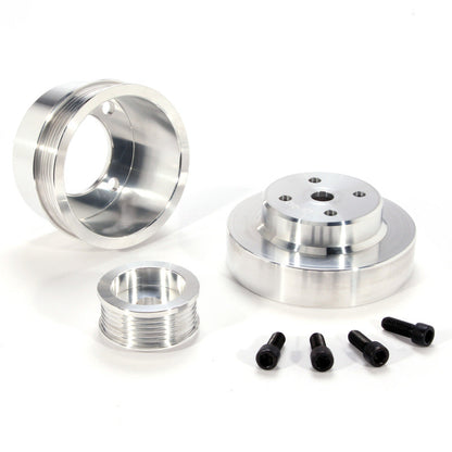 BBK 86-93 Mustang 5.0 Underdrive Pulley Kit - Lightweight CNC - 1553-C-Dub Tech