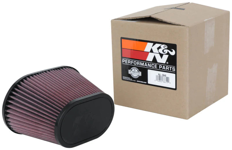 K&N Universal Clamp-On Air Filter 3.5in Flg ID x 8.5x5.25in - RU-5040