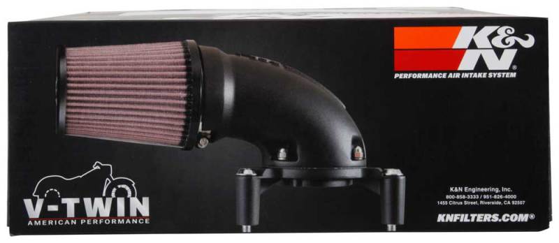 K&N 01-17 Harley Davidson Softail/Dyna FI Silver Aircharger Performance Intake - 63-1137S