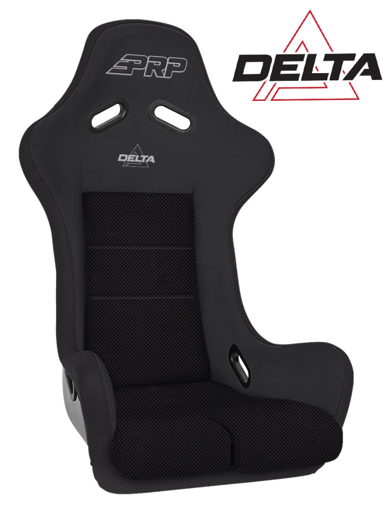 PRP Delta Composite Seat- Black (PRP Silver Outline/Delta Silver- Black - A37F-201