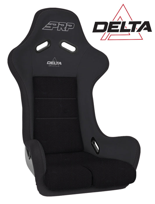 PRP Delta Composite Seat- Black (PRP Silver Outline/Delta Silver- Black - A37F-201
