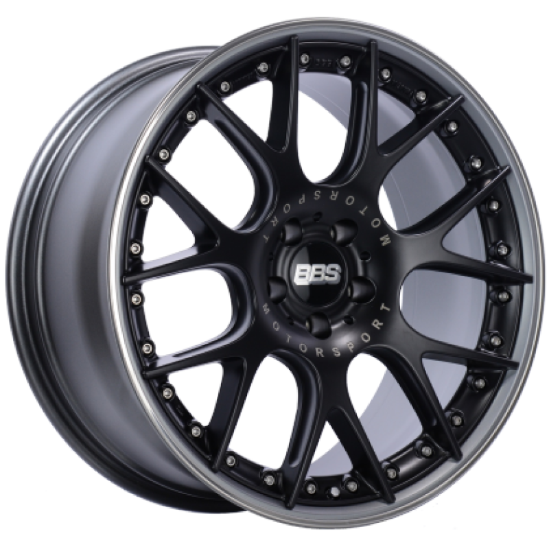 BBS CH-RII SATIN BLACK  PLATINUM LIP STAINLESS RIM PROTECTOR-C-Dub Tech