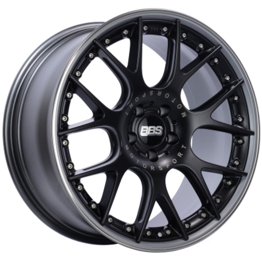 BBS CH-RII SATIN BLACK  PLATINUM LIP STAINLESS STEEL RIM PROTECTOR-C-Dub Tech