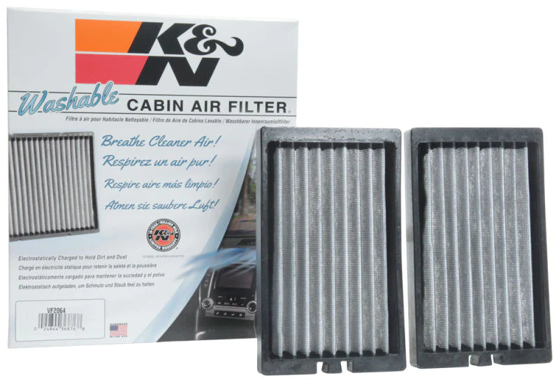 K&N 2018 Jeep Wrangler JL 2.0L/3.6L Cabin Air Filter - - VF2064