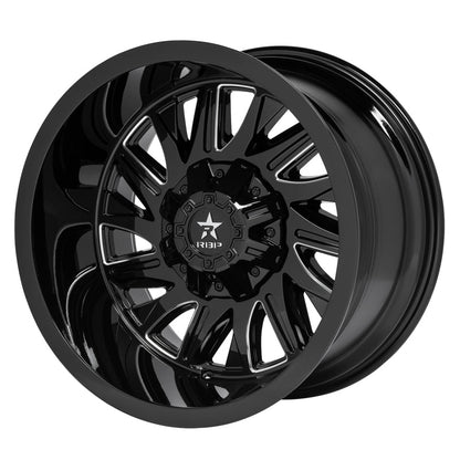 RBP 75R BATALLION GLOSS BLK MACHINED GROOVE