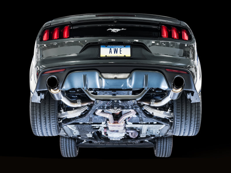 AWE Tuning S550 Mustang EcoBoost Axle-back Exhaust - Touring Edition - 3015-33086-C-Dub Tech