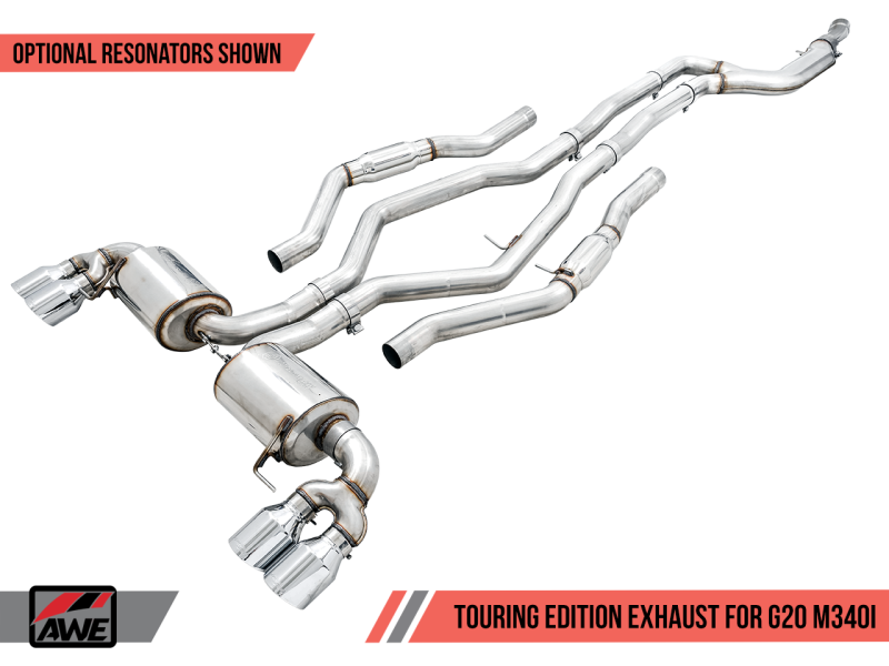 AWE Tuning 2019+ BMW M340i (G20) Resonated Touring Edition Exhaust - 3015-42150-C-Dub Tech