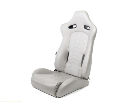 NRG Reclinable Sport Seats (Pair) The Arrow Grey Vinyl w/ - RSC-810GY L/R