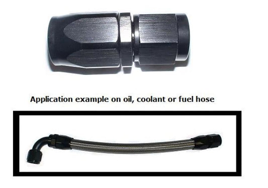 ATP Black Anodized 10 AN Straight Hose End - ATP-FTG-059-C-Dub Tech