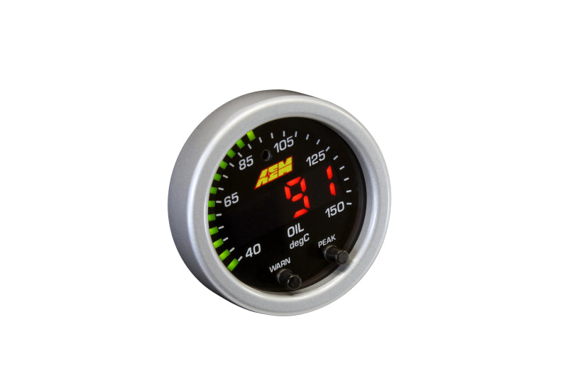 AEM X-Series Temperature 100-300F Gauge Kit (ONLY Black Bezel and - 30-0302