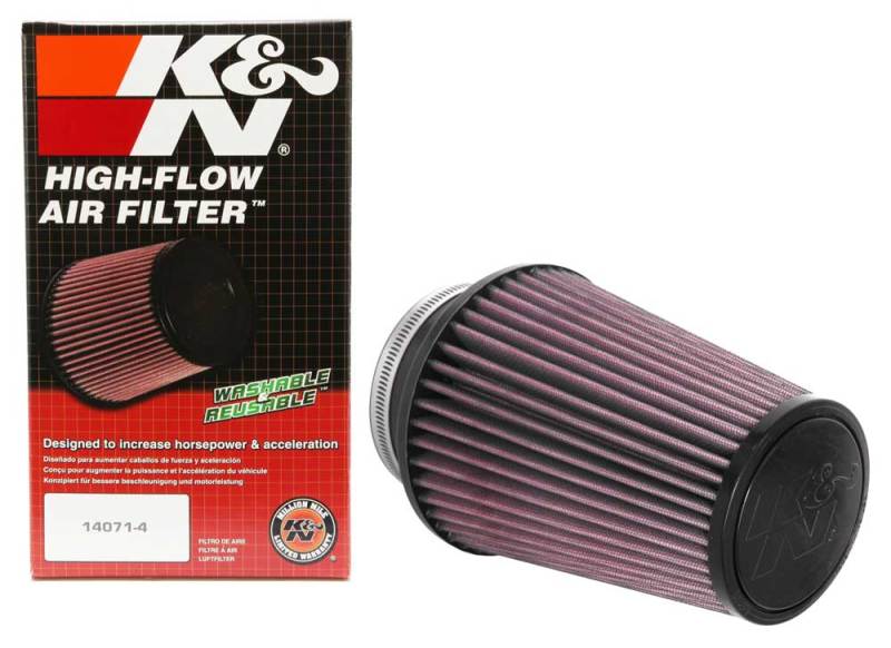 K&N Universal Clamp-On Air Filter 4in FLG / 6in B - RU-4680