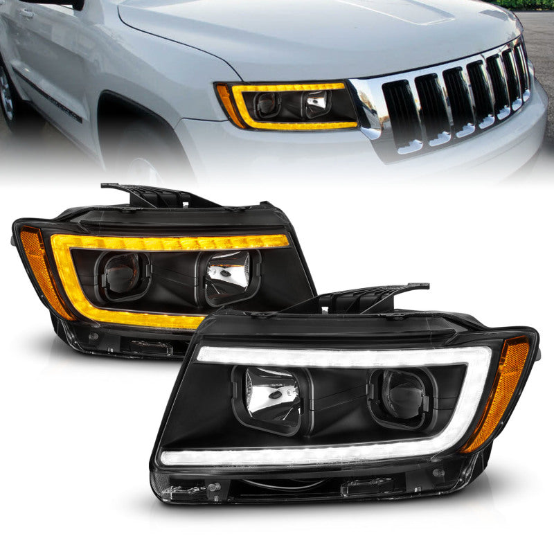 ANZO 11-13 Jeep Grand Cherokee (Factory Halogen Only) Projector Headlights - 111568-C-Dub Tech