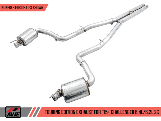 AWE Tuning 2015+ Dodge Challenger 6.4L/6.2L Non-Resonated Touring Edition Exhaust - 3020-11028-C-Dub Tech