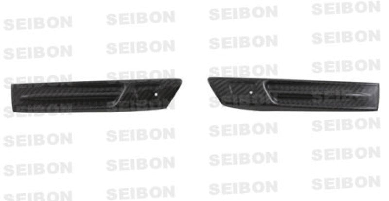 Seibon 09-10 Nissan GTR R35 Carbon Fiber Fender Duct Logos - FDL0910NSGTR