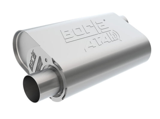 Borla CrateMuffler BB Mopar 383/413/426/440 ATAK 2.5in Offset/Offset 14inx4.35inx9in Oval - 400943