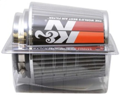 K&N Universal Filter Chrome Round Tapered White - 4in Flange - RG-1001WT