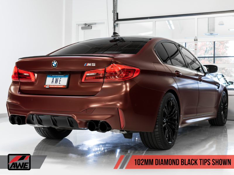 AWE Tuning 18-19 BMW F90 M5 SwitchPatch Cat-Back Exhaust- Black - 3025-43066-C-Dub Tech