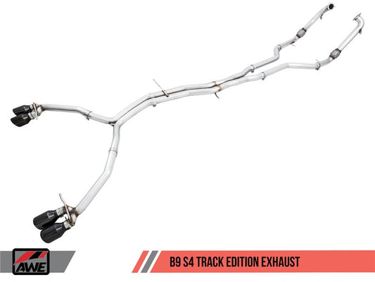 AWE Tuning Audi B9 S4 Track Edition Exhaust - Non-Resonated - 3010-42058-C-Dub Tech