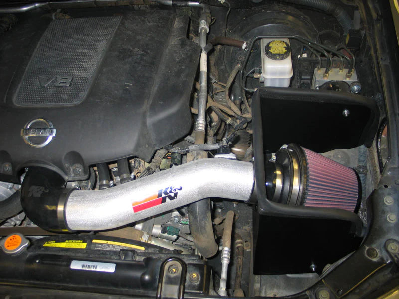 K&N 08 Nissan Pathfinder V8-5.6L Silver High Flow Performance Kit - 77-6016KS