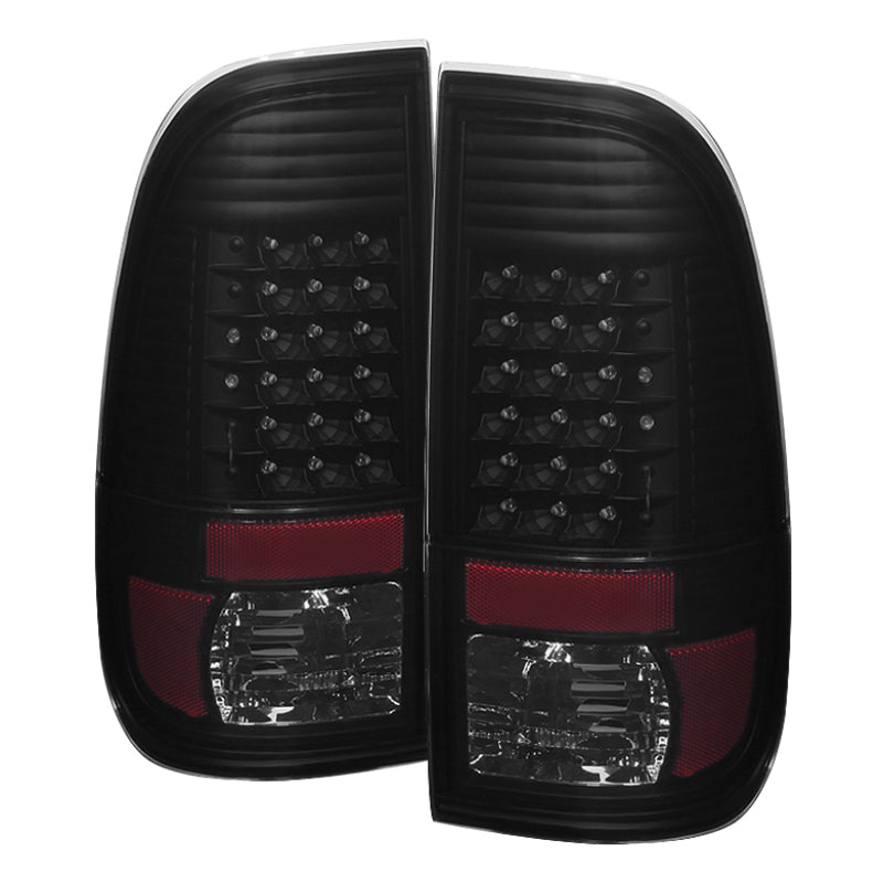 Xtune Ford Super Duty 08-15 LED Tail Lights Black Smoke - 9027697