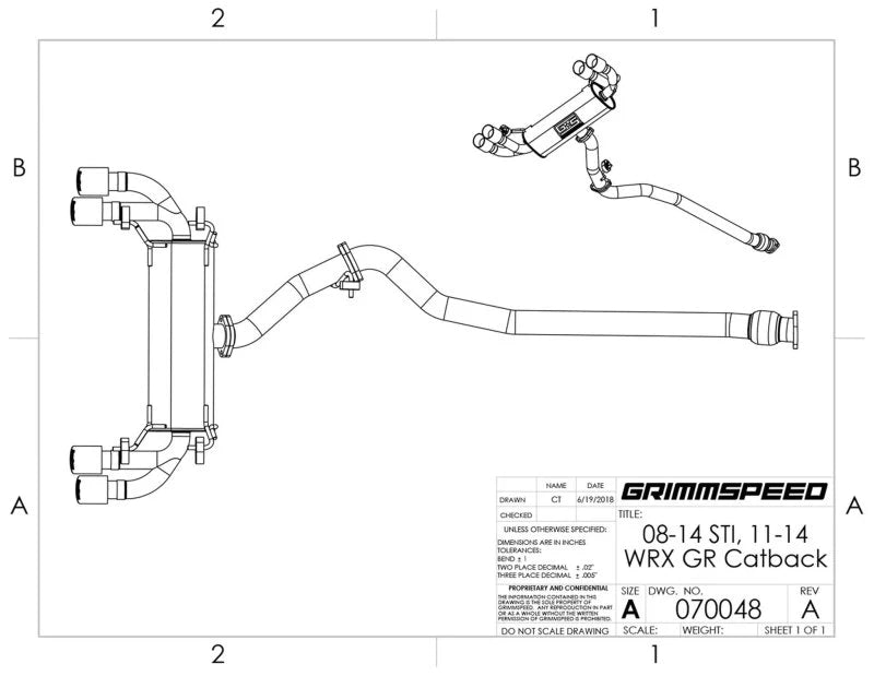 GrimmSpeed 11-14 Subaru WRX / 08-14 Subaru STI Hatch Resonated - 070045