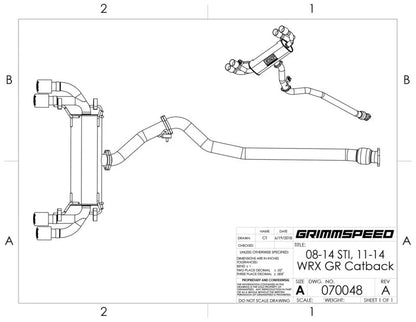 GrimmSpeed 11-14 Subaru WRX / 08-14 Subaru STI Hatch Resonated - 070045