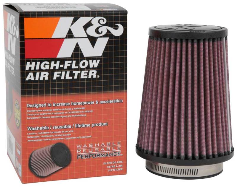 K&N Filter Universal Rubber Filter 3  Flange 4 1/2 Base - RU-5111
