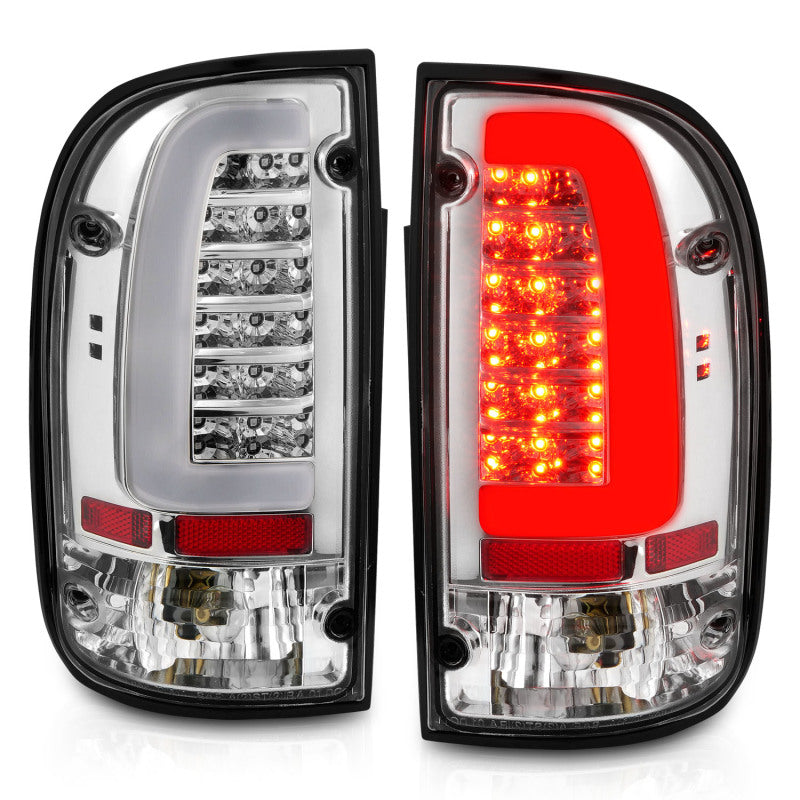 ANZO 1995-2004 Toyota Tacoma LED Taillights Chrome Housing Clear Lens - 311355