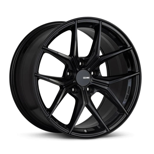 Enkei TSR-X 18x9 38mm Offset 5x114.3 BP Gloss Black Wheel - 529-895-6538BK