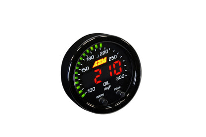 AEM X-Series Temperature 100-300F Gauge Kit (ONLY Black Bezel and - 30-0302