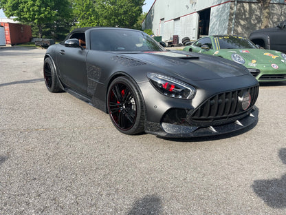 CMST Tuning Carbon Fiber Clear View Tempered Glass Transparent Hood Black Series Style for Mercedes Benz C190 AMG GT GTS GTC GTR