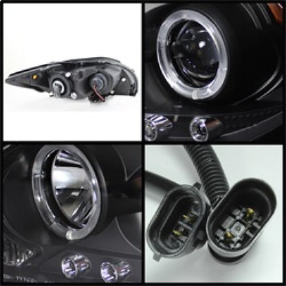 Spyder Scion TC 08-10 Projector Headlights LED Halo -Replaceable LEDs - 5073303