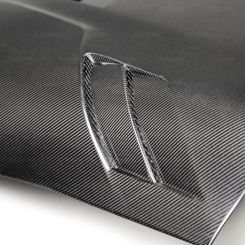 Seibon 2020 Toyota GR Supra TSII-Style Double-Sided Carbon Fiber Hood - HD20TYSUP-TSII-DS