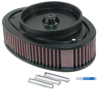 K&N Universal Custom Air Filter - Oval - Red - - RT-3910