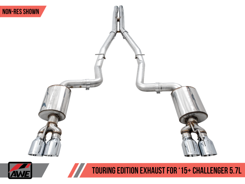 AWE Tuning 2017+ Challenger 5.7L Touring Edition Exhaust - Non-Resonated - 3020-42076-C-Dub Tech